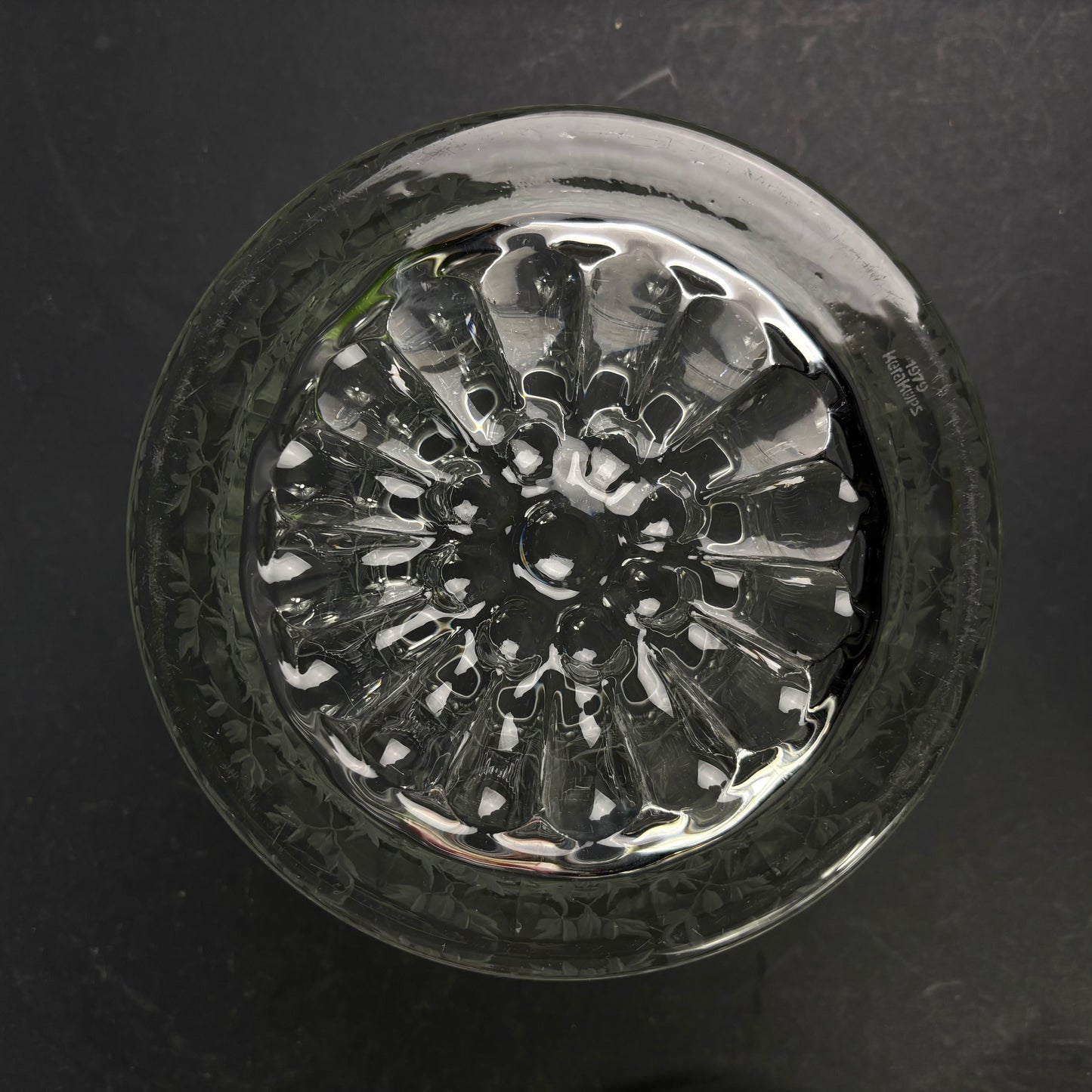 Heavy Cut Crystal Biscuit Barrel with Lid