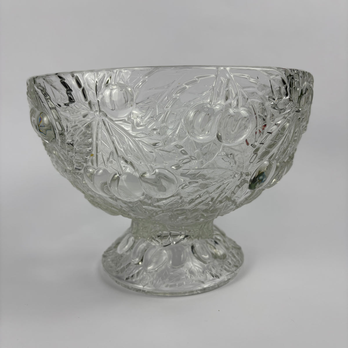 Josef Inwald Clear Glass Pedestal Fruit Bowl