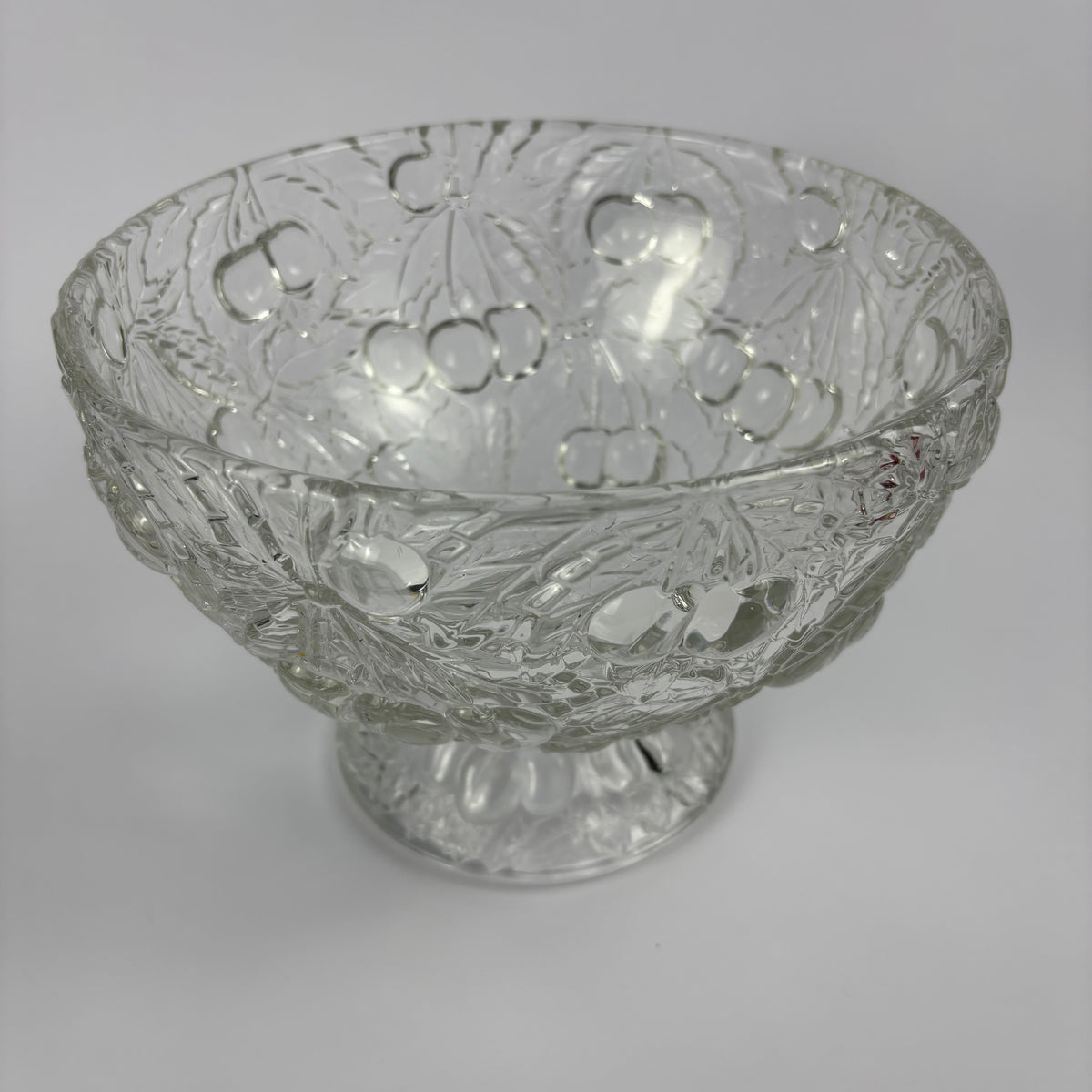 Josef Inwald Clear Glass Pedestal Fruit Bowl