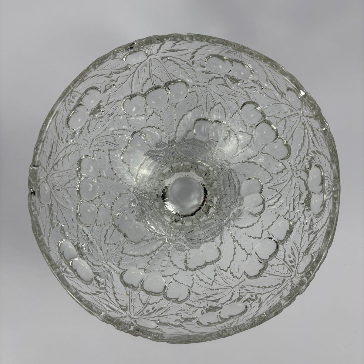 Josef Inwald Clear Glass Pedestal Fruit Bowl