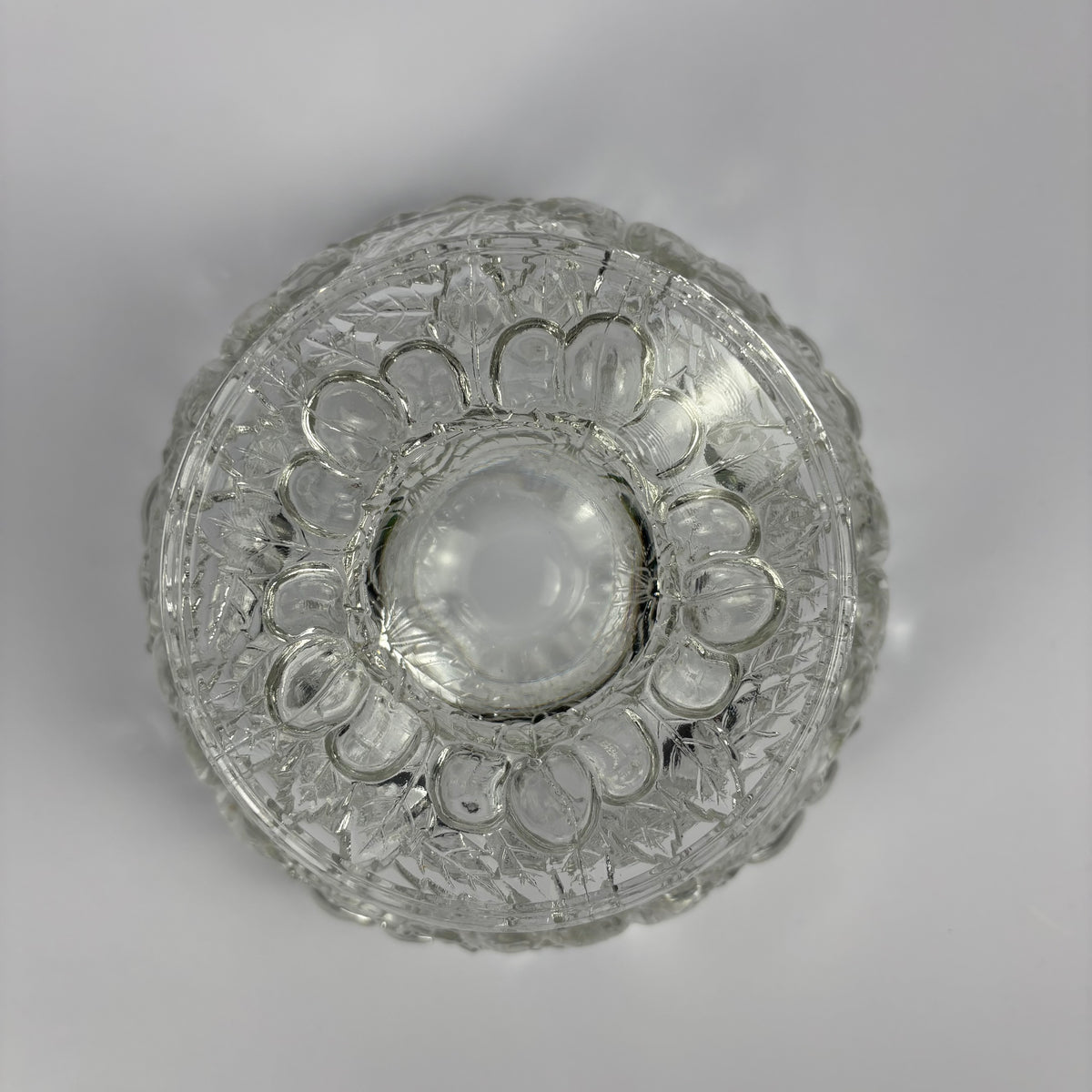 Josef Inwald Clear Glass Pedestal Fruit Bowl