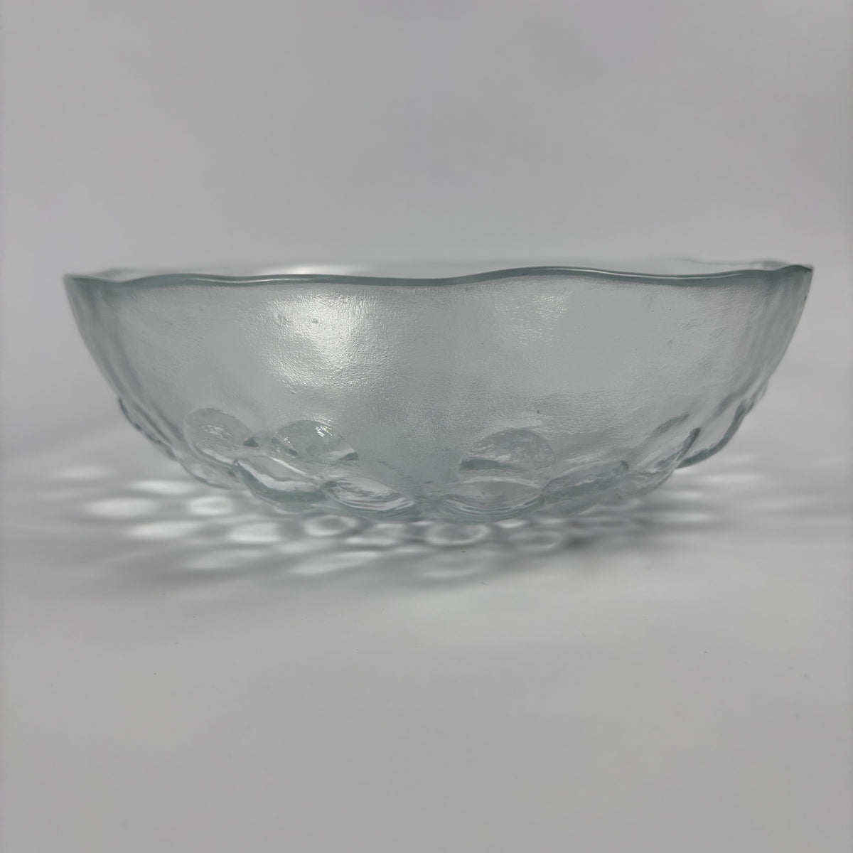 Kosta Boda Clear Textured Glass Shallow Bowl – Approx. 24 cm