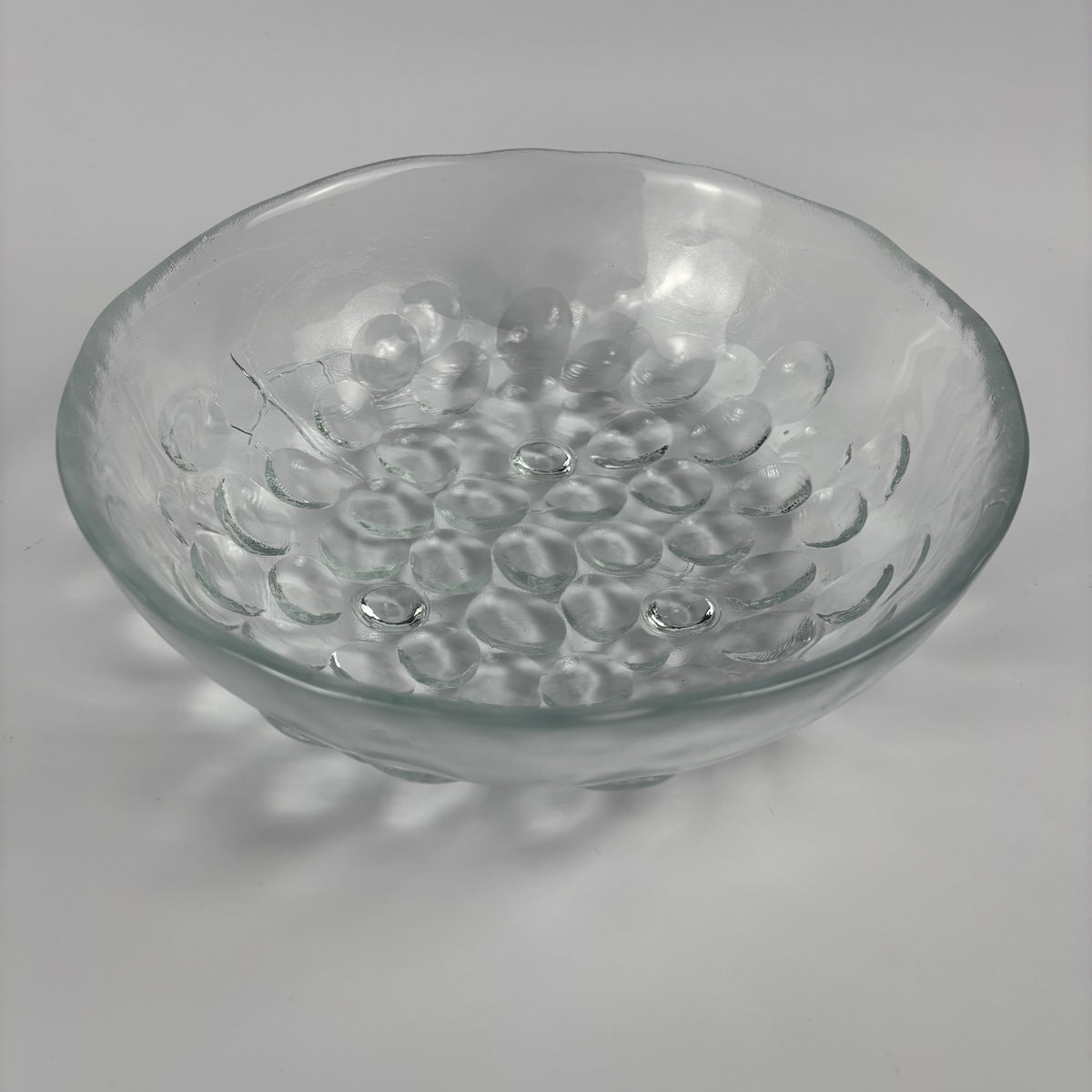 Kosta Boda Clear Textured Glass Shallow Bowl – Approx. 24 cm
