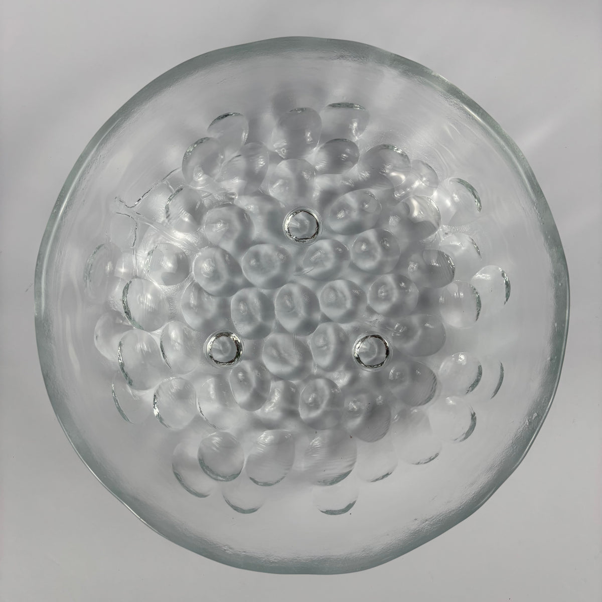 Kosta Boda Clear Textured Glass Shallow Bowl – Approx. 24 cm