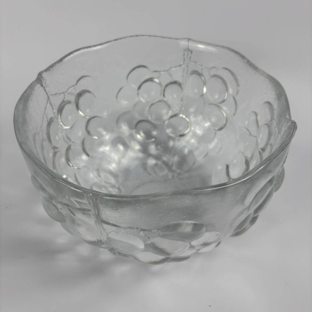 Kosta Boda Clear Textured Glass Deep Bowl – Approx. 19 cm