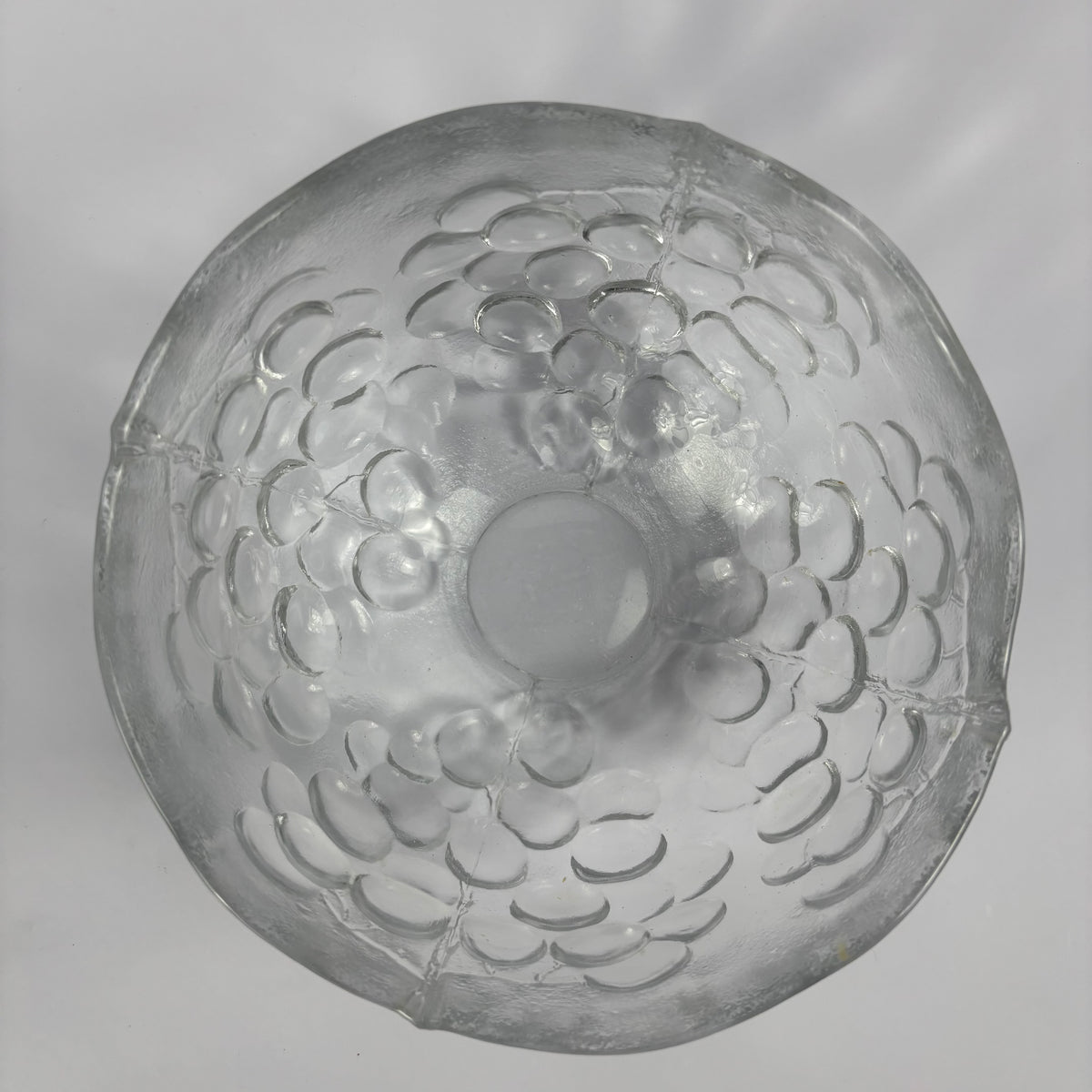 Kosta Boda Clear Textured Glass Deep Bowl – Approx. 19 cm