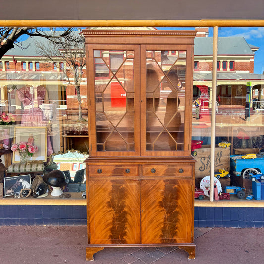 Vintage Mahogany Cabinet with Astragal Doors