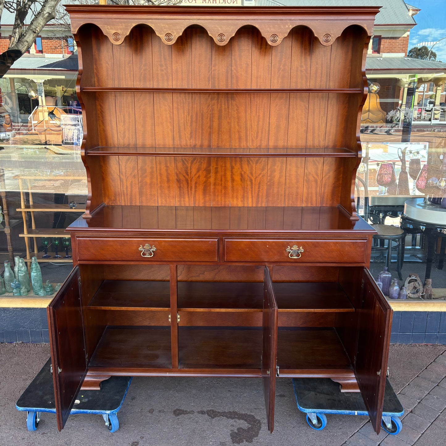 Vintage TH Brown & Sons Jarrah Hutch Dresser c.1980