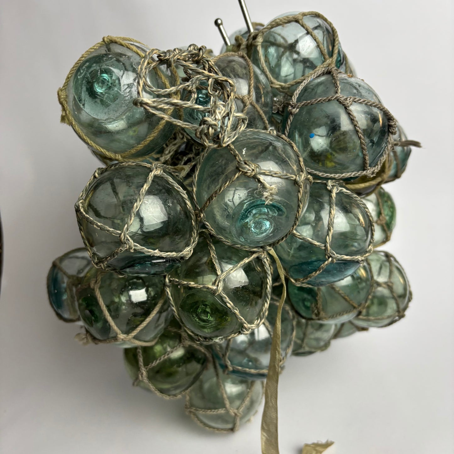 Vintage Japanese Glass Fishing Float Cluster – Hand Blown Nautical Net Floats