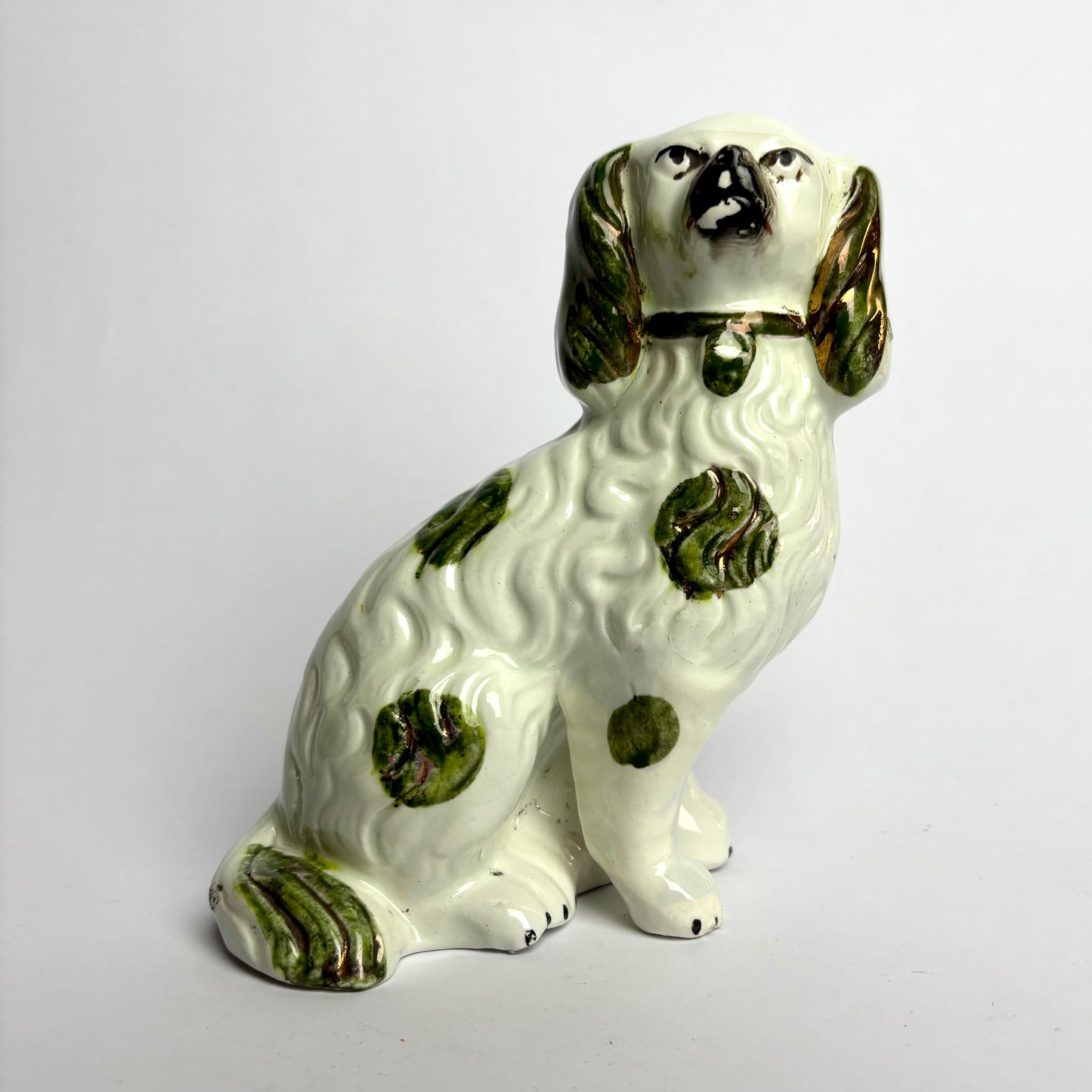 Staffordshire-Style Spaniel Spill Vase