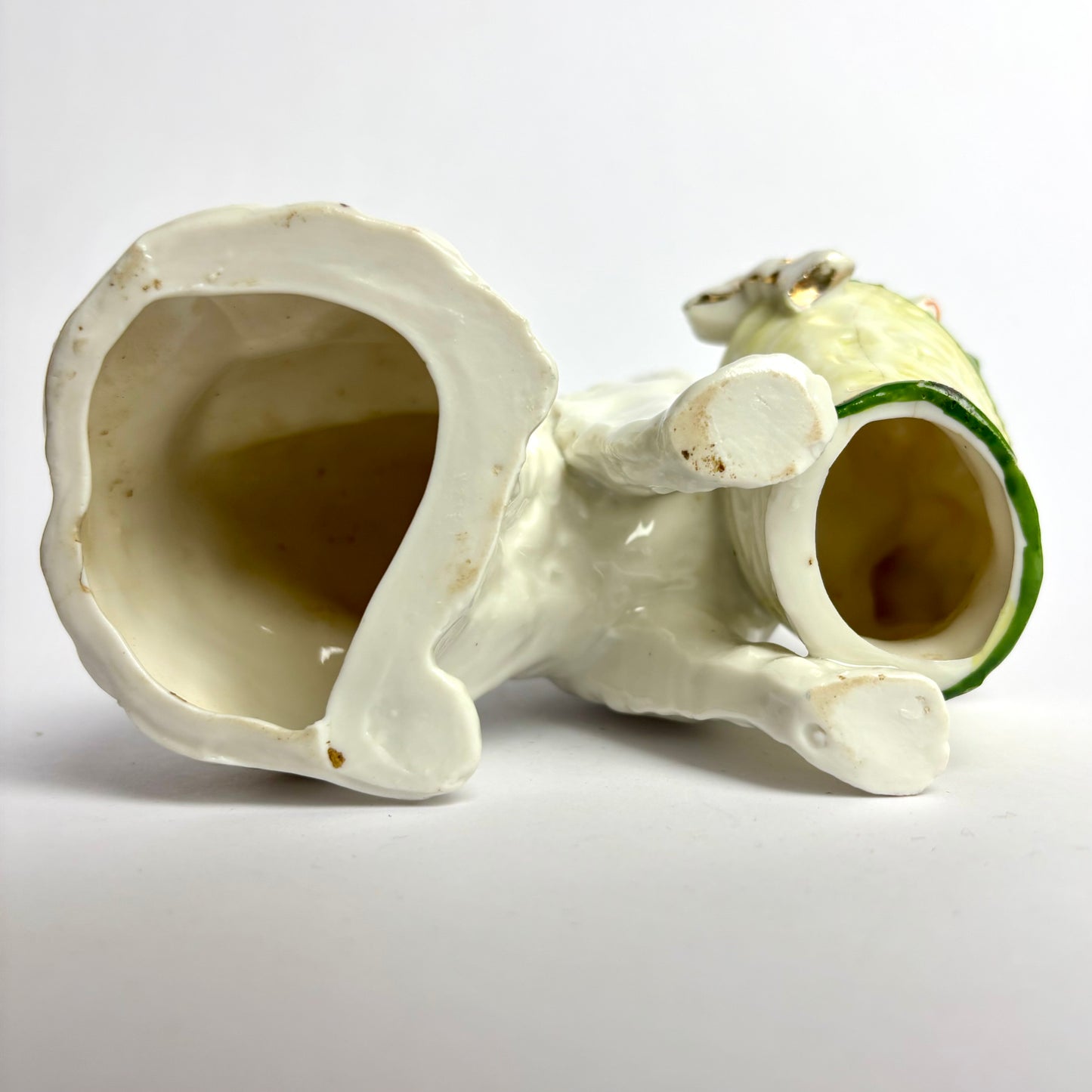 Vintage Dog with Basket Spill Vase