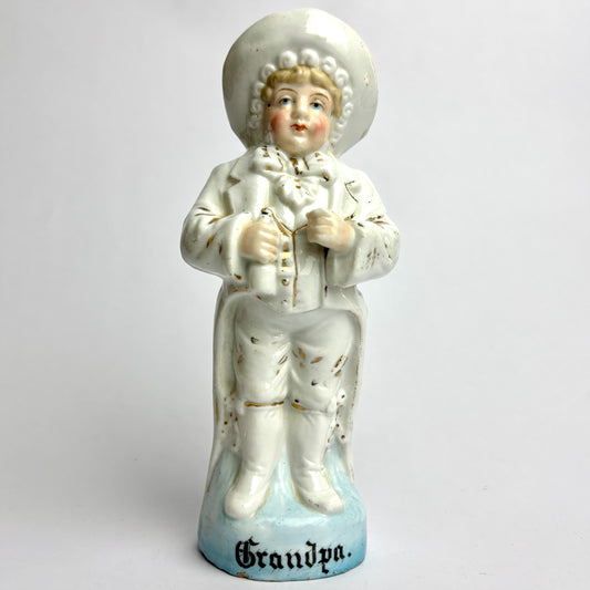 Victorian “Grandpa” Staffordshire Fairing Spill Vase England, circa 1870–1890