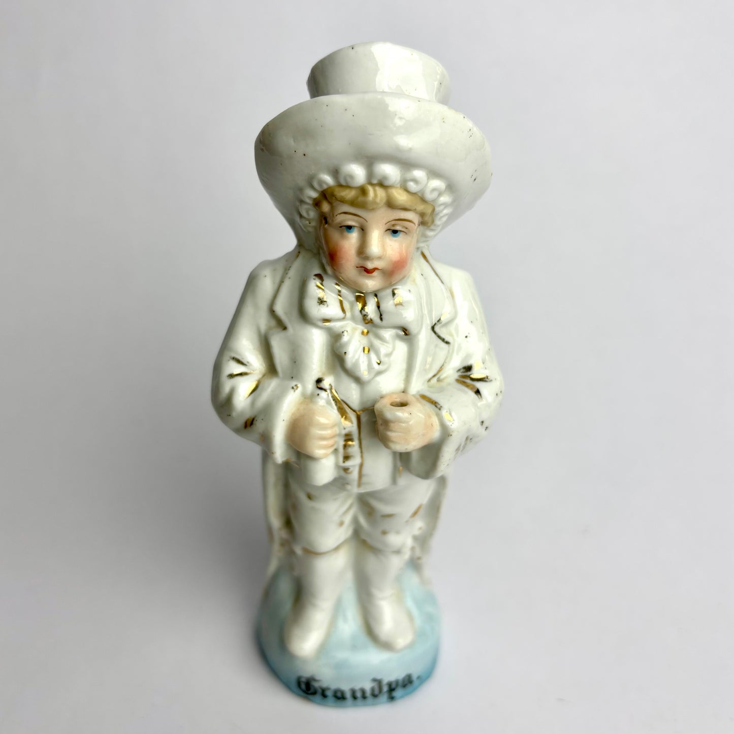 Victorian “Grandpa” Staffordshire Fairing Spill Vase England, circa 1870–1890