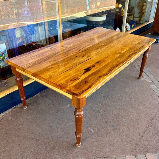 Large Custom-Made Marri Dining Table with Wandoo Legs – 2.1m x 1.18m