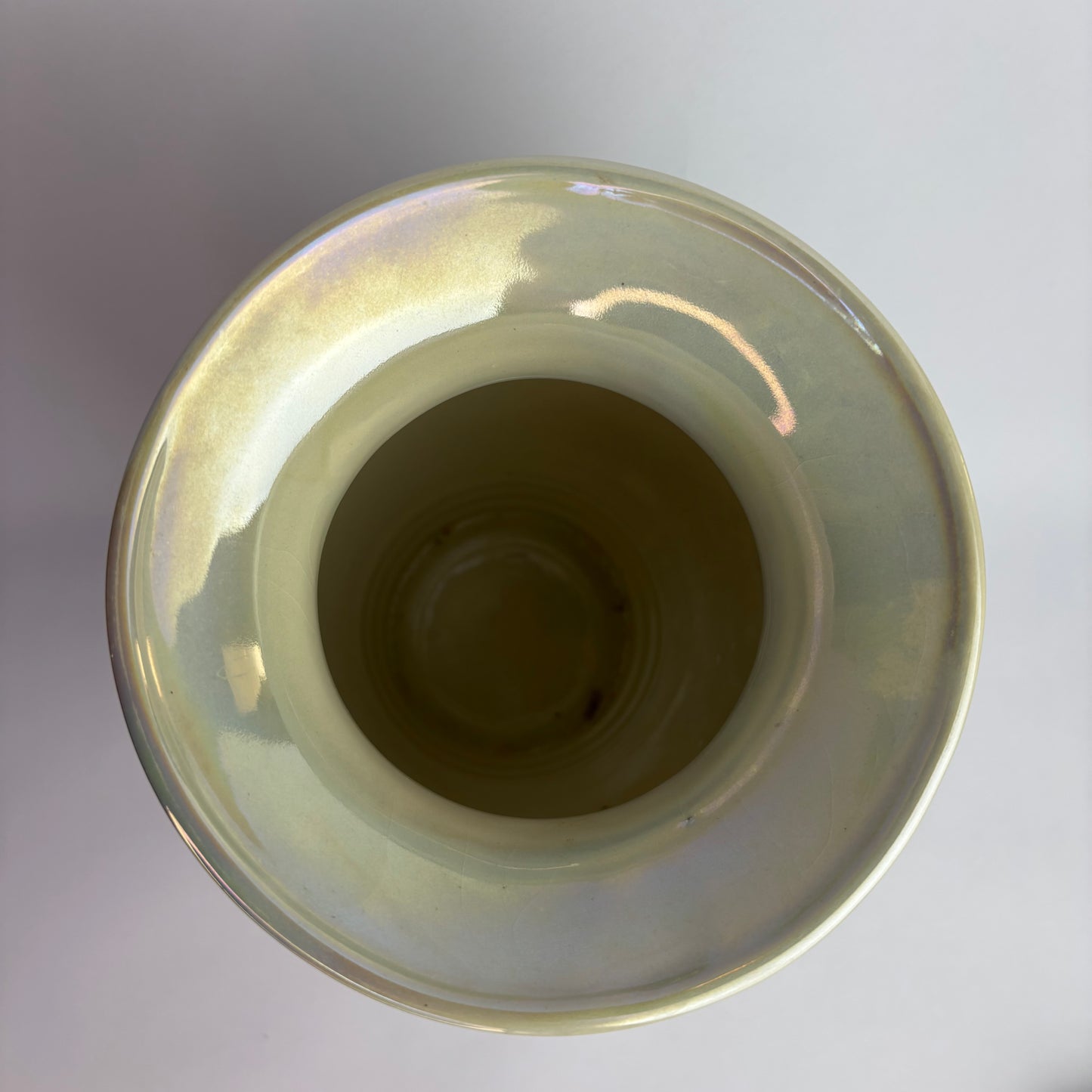 Wembley Ware Lustre Vase – 28cm – Celadon & Mauve – Western Australia