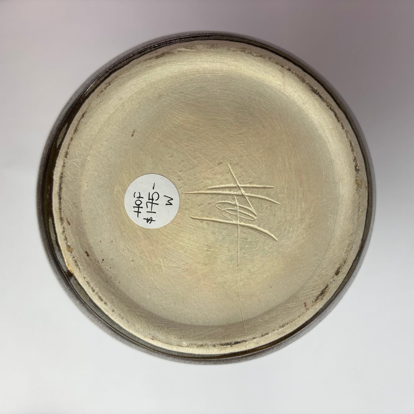 Höf Pottery Large Bottle Vase – 33cm – Olive & Chocolate – Western Australia Studio Ceramic