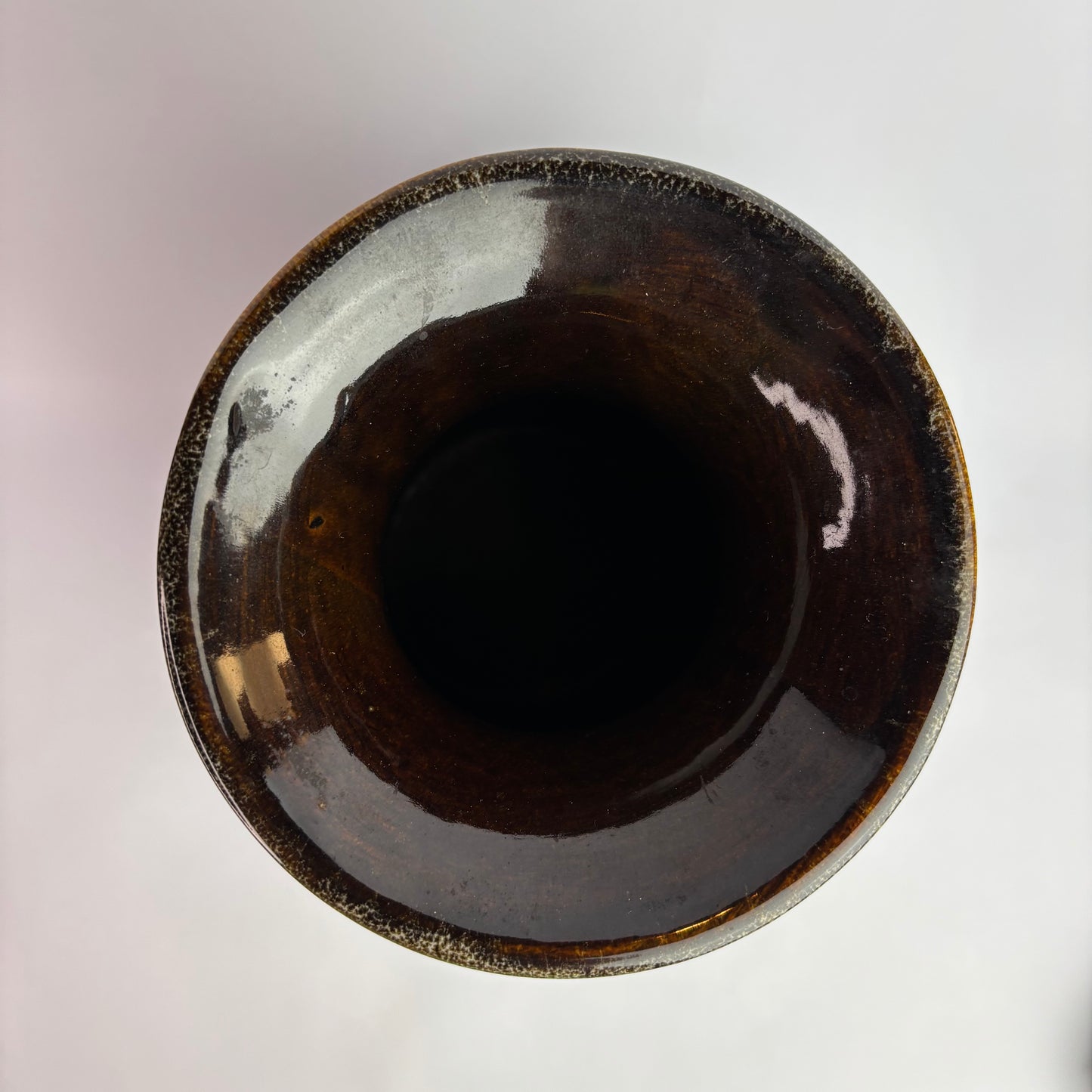 Höf Pottery Large Bottle Vase – 33cm – Olive & Chocolate Glaze – WA Studio Ceramic