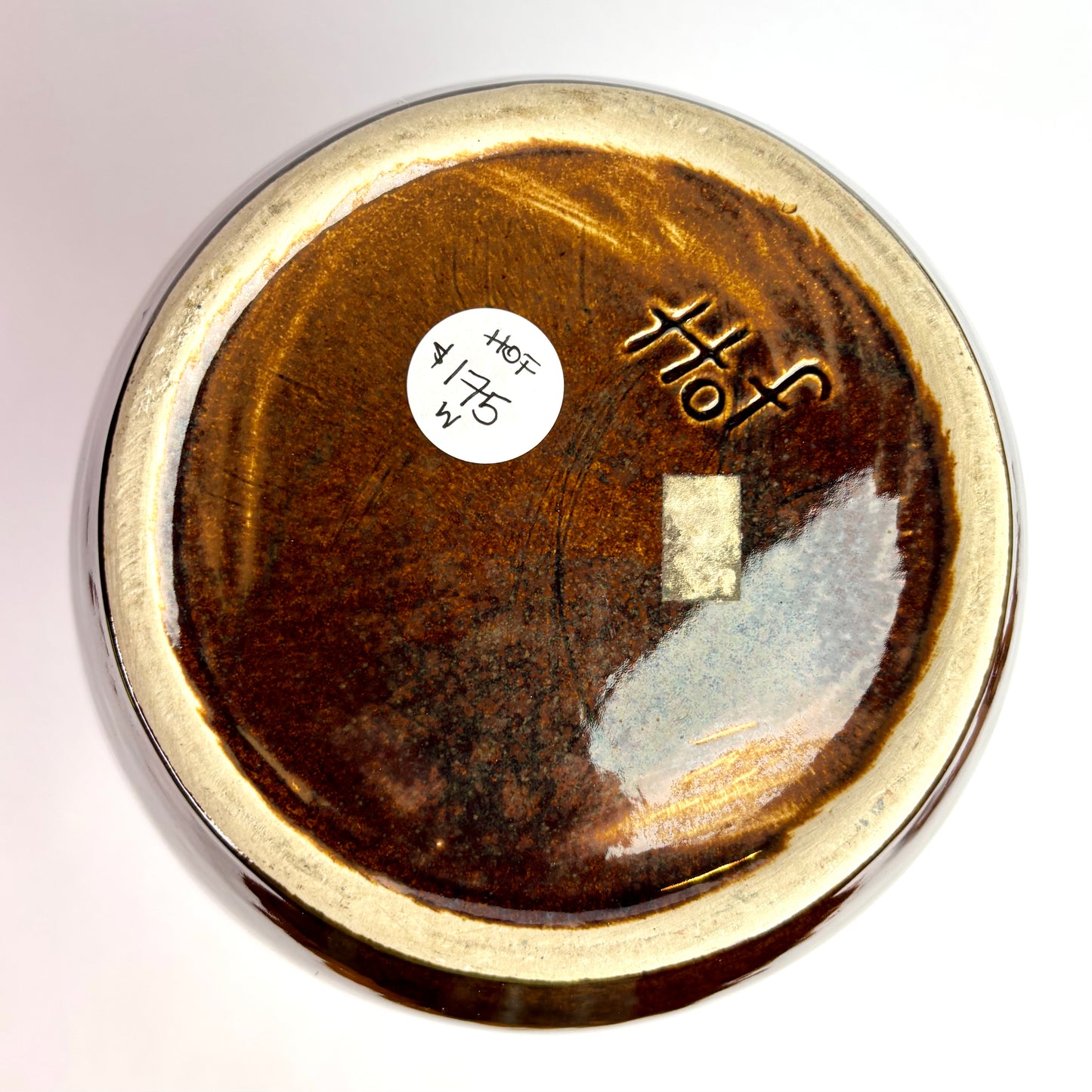 Höf Pottery Large Vase – 33cm – Brown Drip Glaze – Western Australia Studio Ceramic