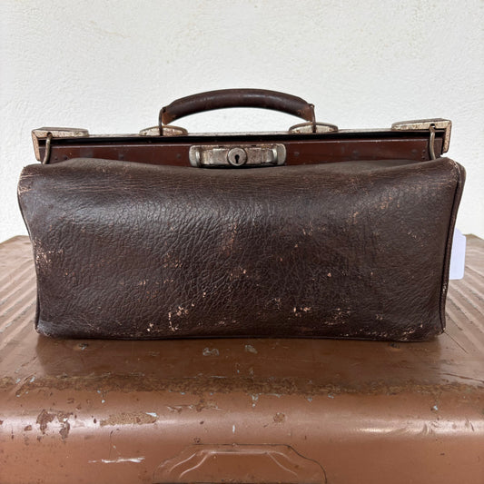 Antique Leather Gladstone Doctor's Bag with Provenance – Alexander Troupe, Kukerin WA c1900–1920