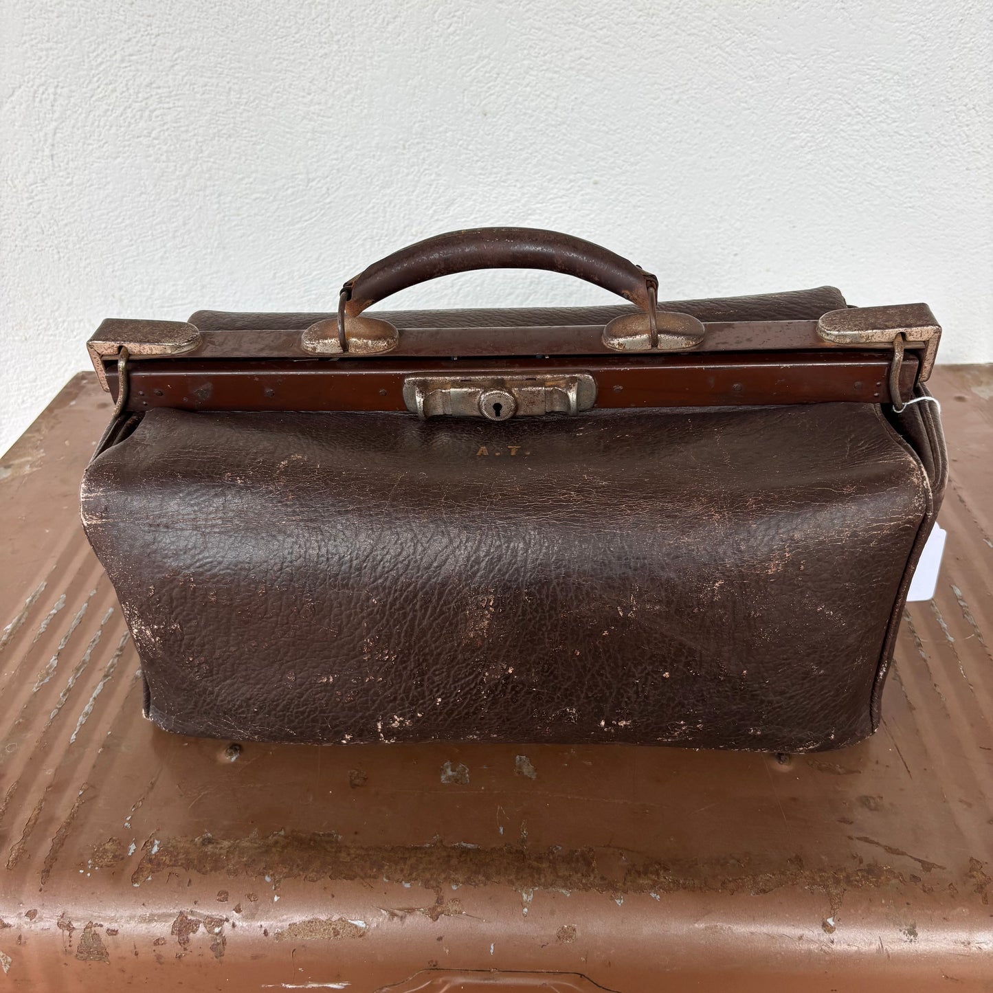 Antique Leather Gladstone Doctor's Bag with Provenance – Alexander Troupe, Kukerin WA c1900–1920