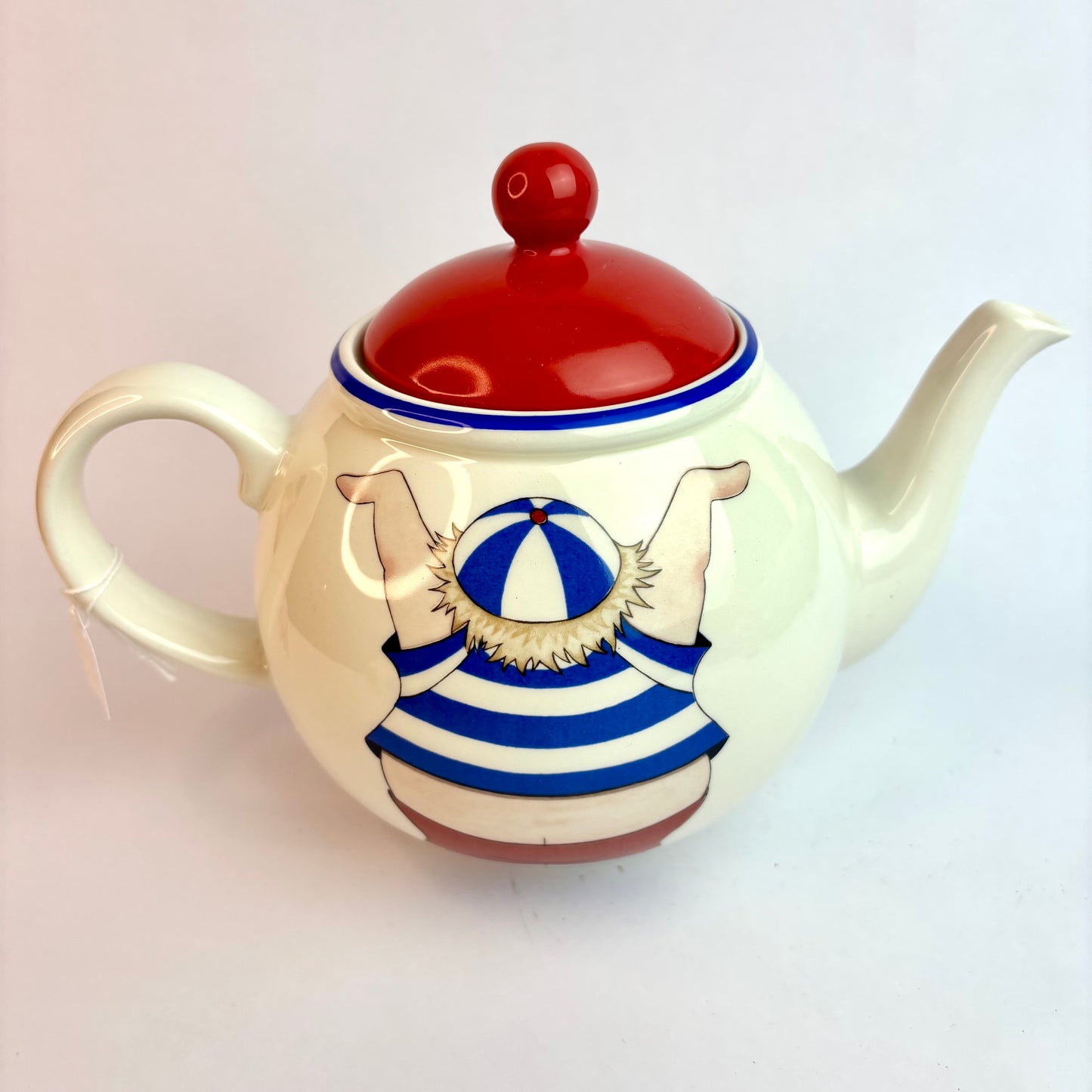 Arthur Wood “Fat Boy” Teapot with Red Lid – Made in England
