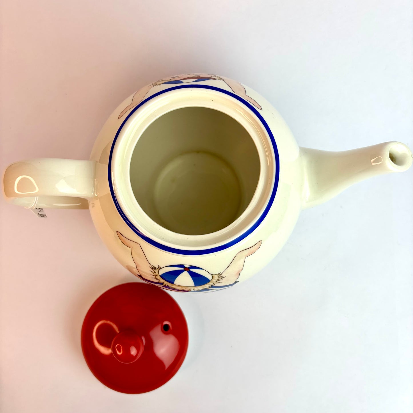 Arthur Wood “Fat Boy” Teapot with Red Lid – Made in England