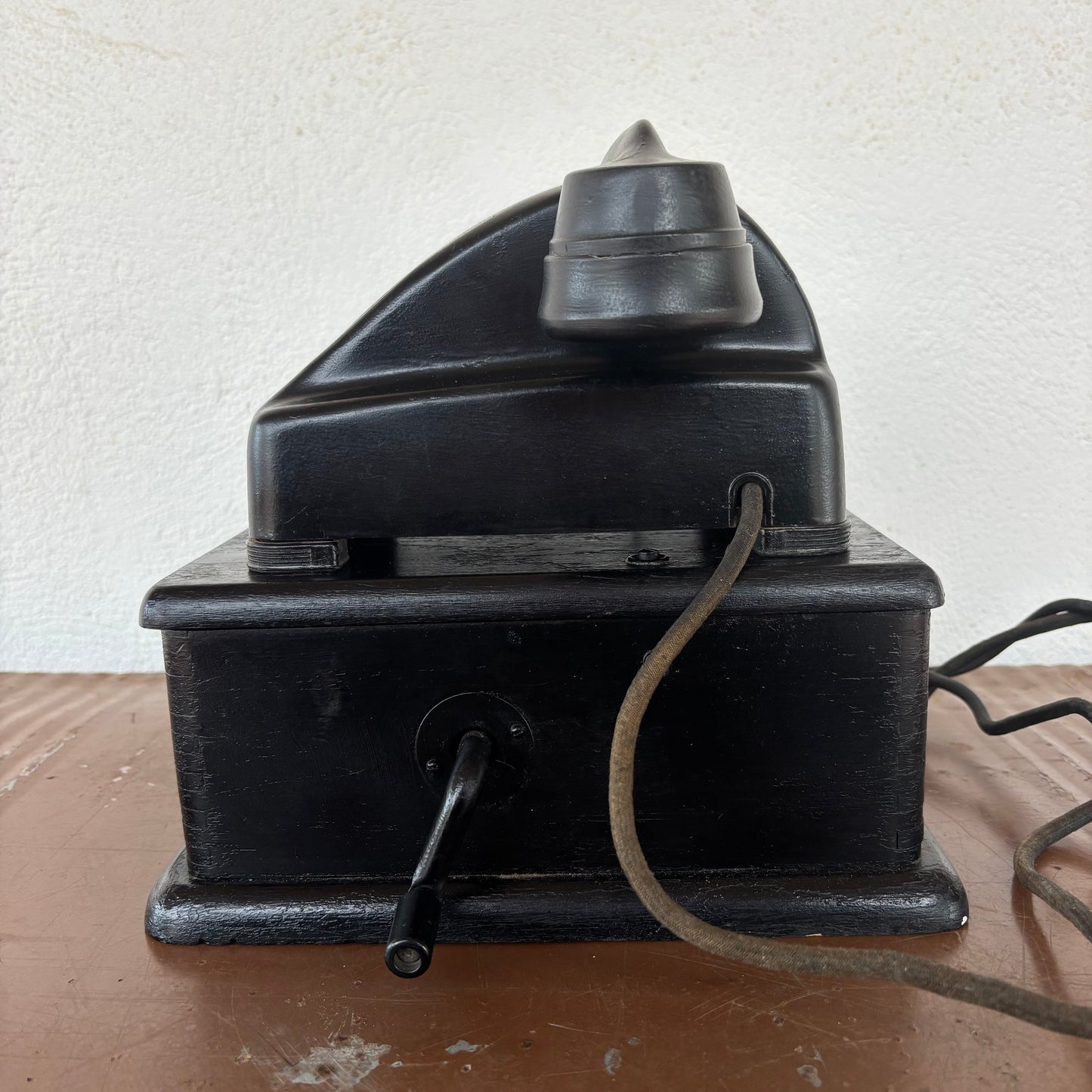 Antique Kellogg Local Battery Magneto Telephone on Original Wooden Generator Box c1930s