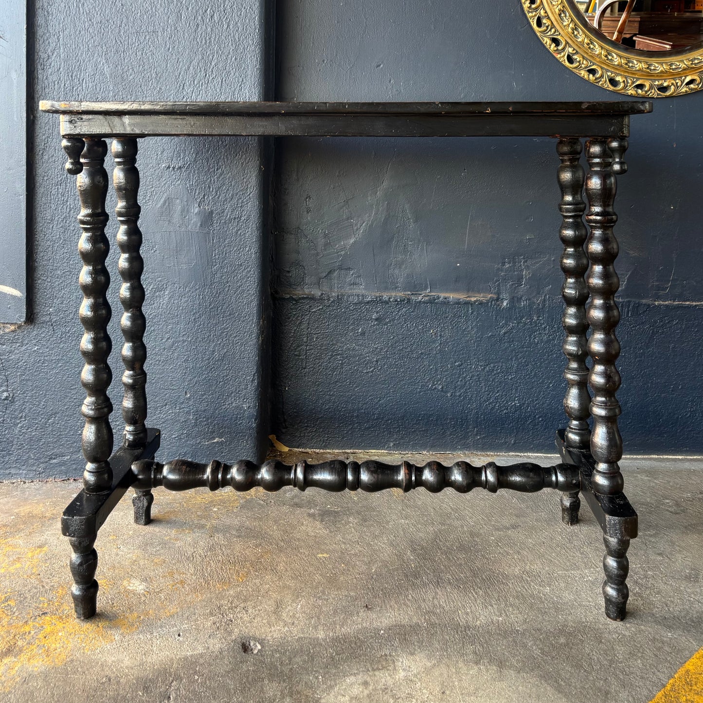 Victorian Inlaid Hall Table with Turned Legs c.1890–1910