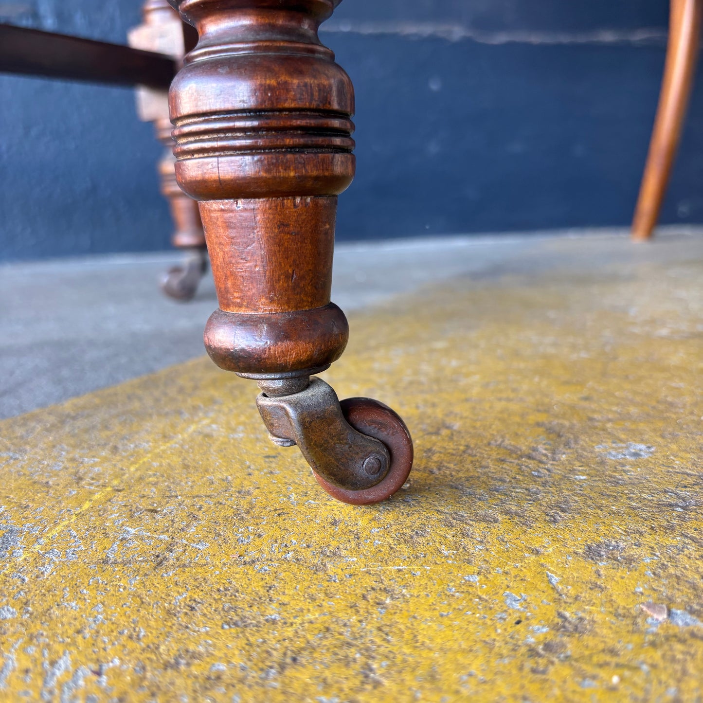 Victorian Octagonal Occasional Table with Turned Legs & Castors c.1890–1910