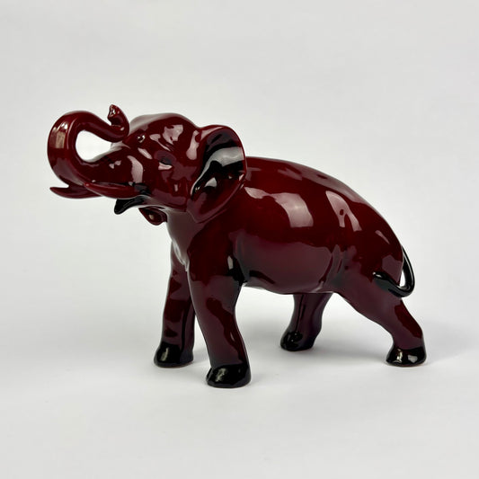 Royal Doulton Flambé Elephant Figurine – England