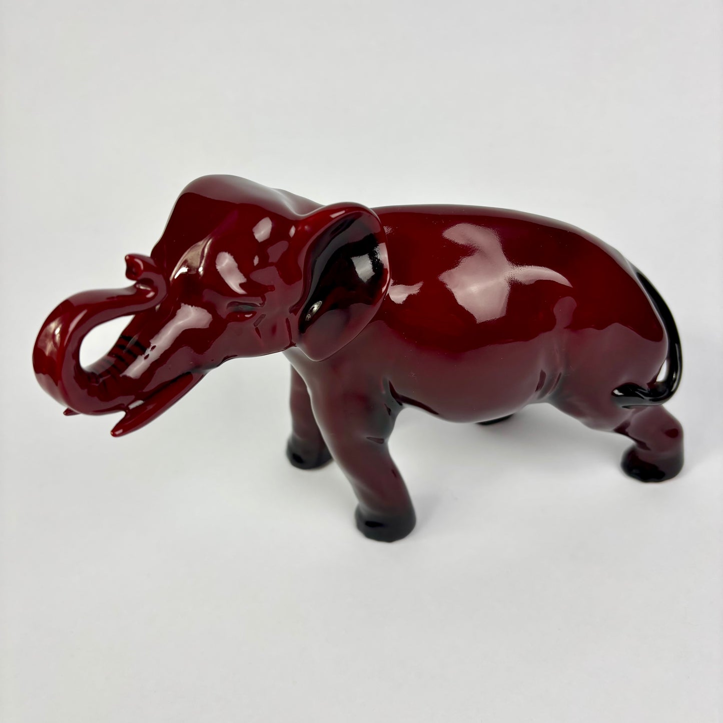Royal Doulton Flambé Elephant Figurine – England