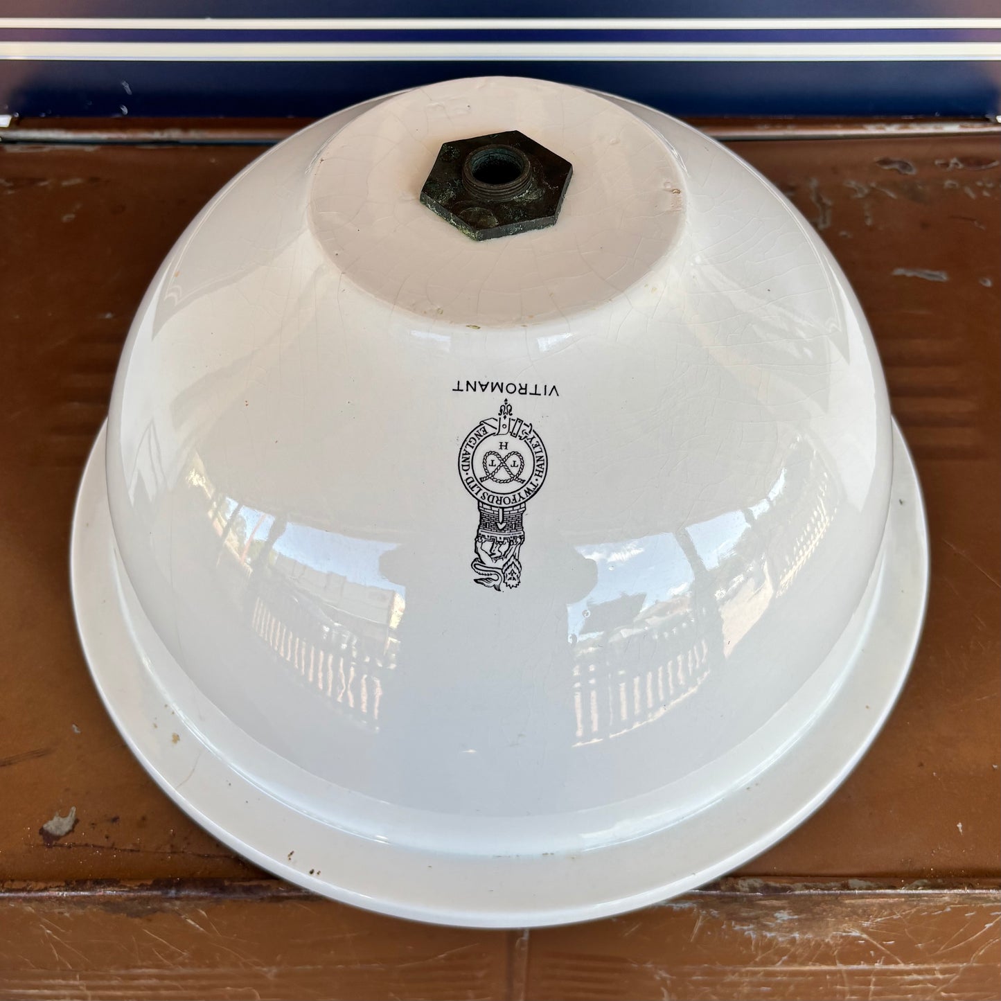 Vintage Vitromant Enamel Wash Stand with Hand-Painted Buckets & Basin | Australian Bush Motif