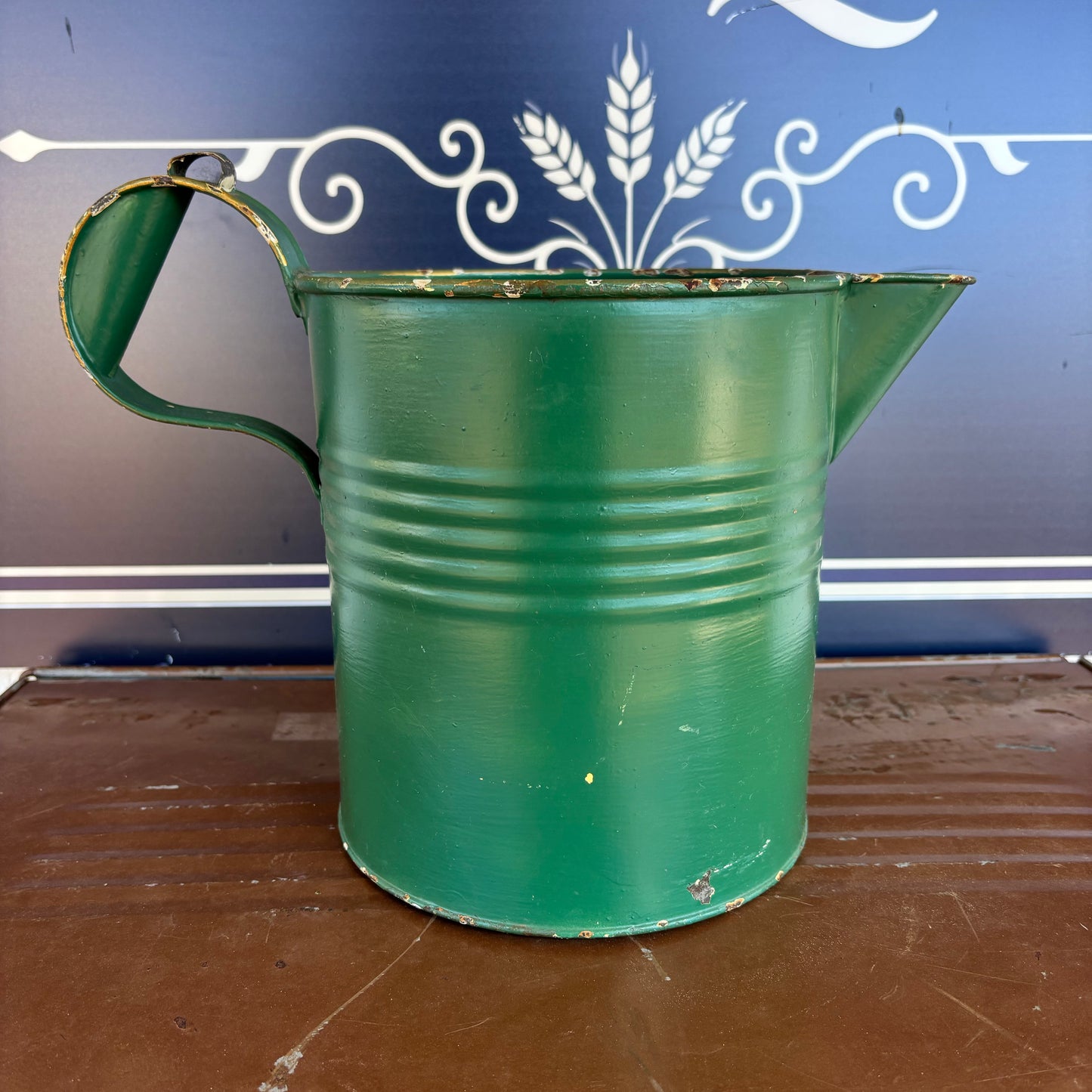 Vintage Vitromant Enamel Wash Stand with Hand-Painted Buckets & Basin | Australian Bush Motif