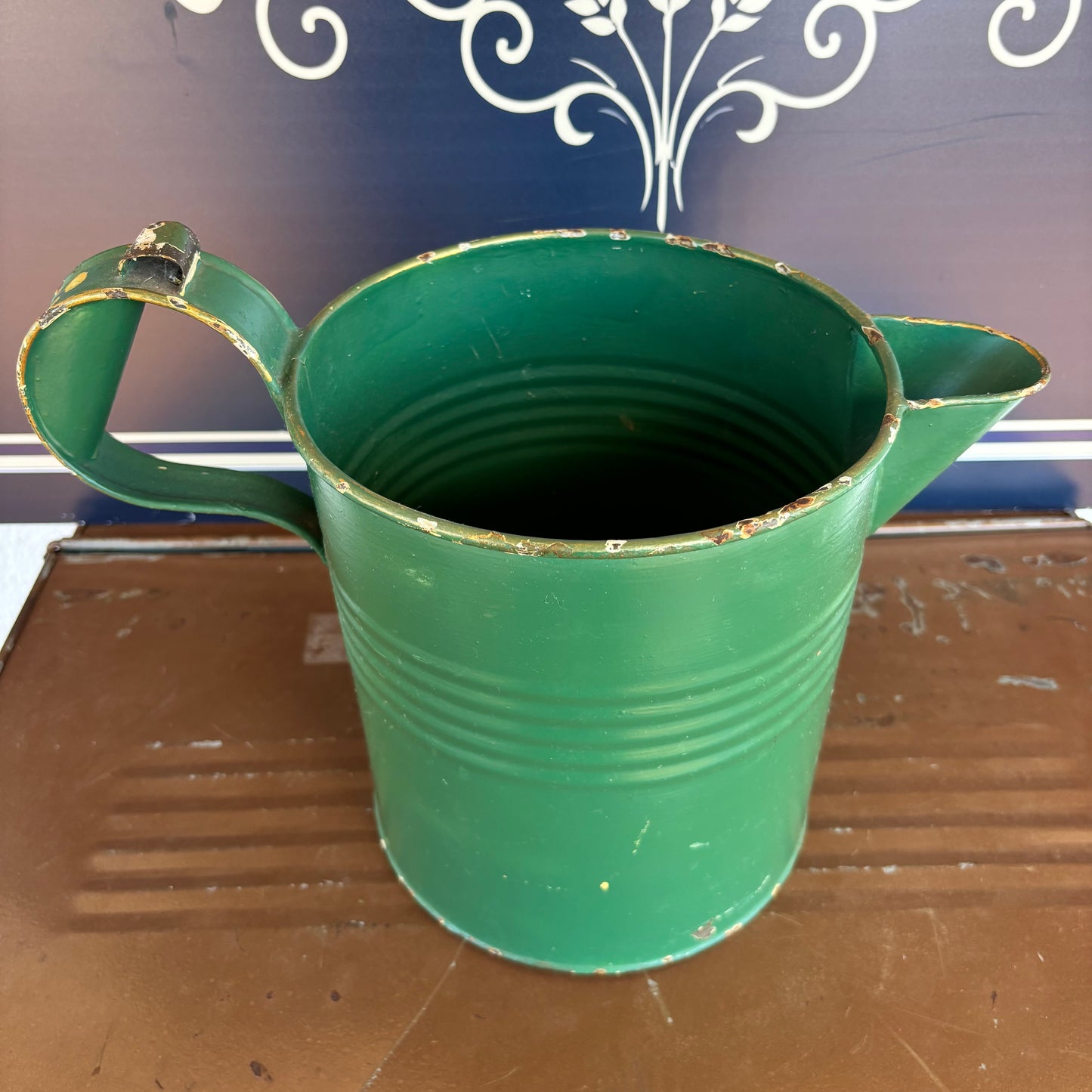 Vintage Vitromant Enamel Wash Stand with Hand-Painted Buckets & Basin | Australian Bush Motif