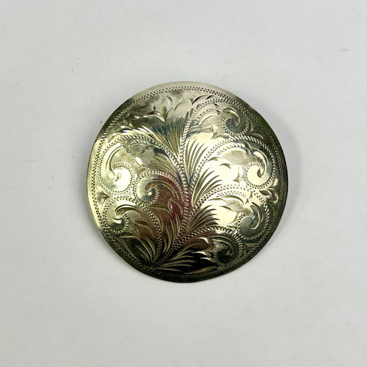 Vintage Scandia Sterling Silver Hand-Engraved Danish Brooch 12.48g