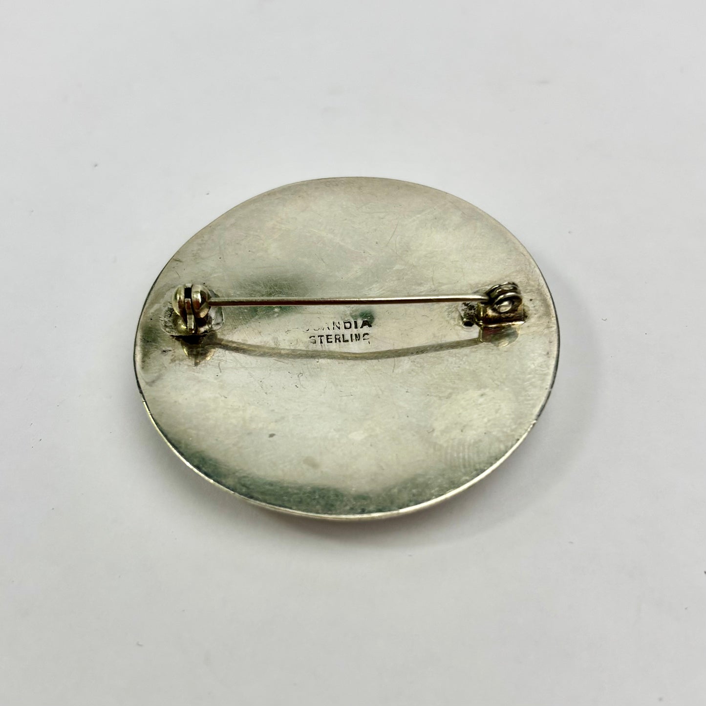 Vintage Scandia Sterling Silver Hand-Engraved Danish Brooch 12.48g