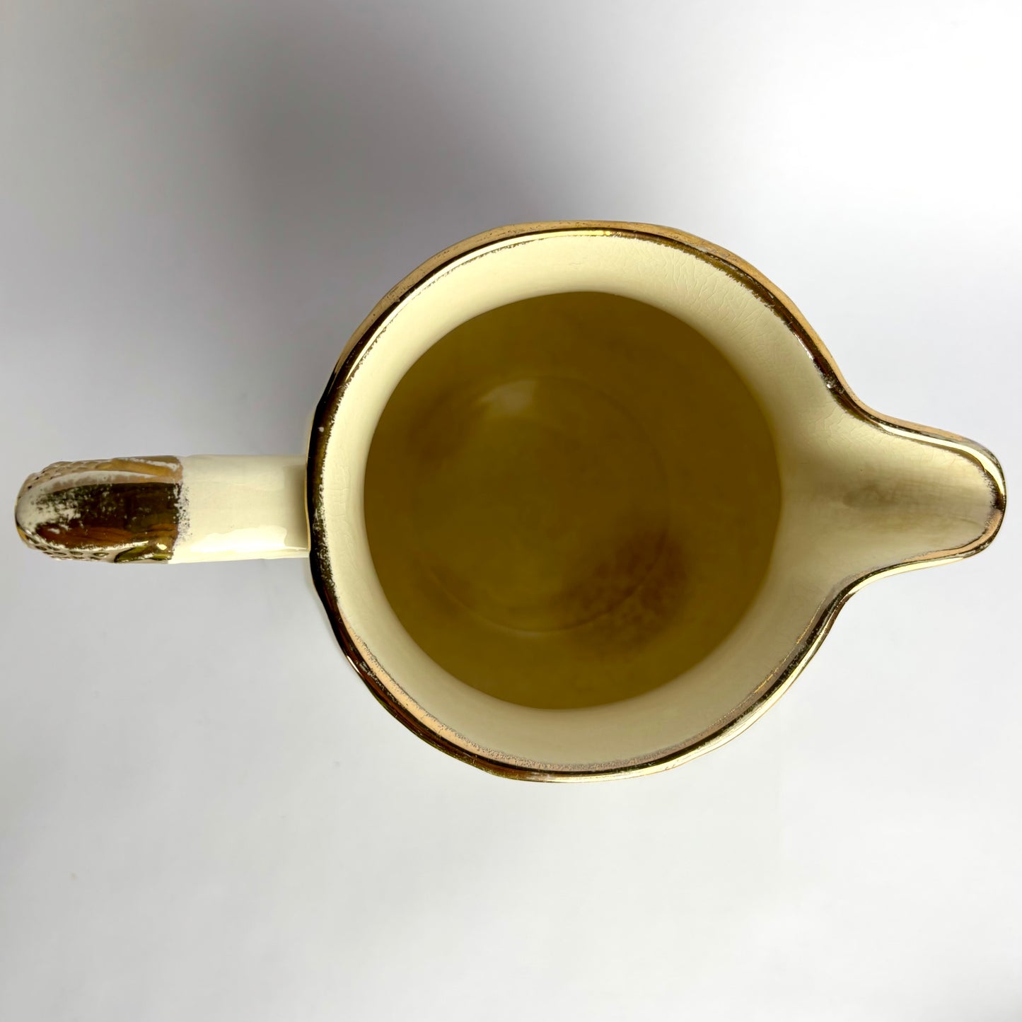 Large Vintage Alfred Meakin Floral Water Jug – Gilt Handle – England c1940s