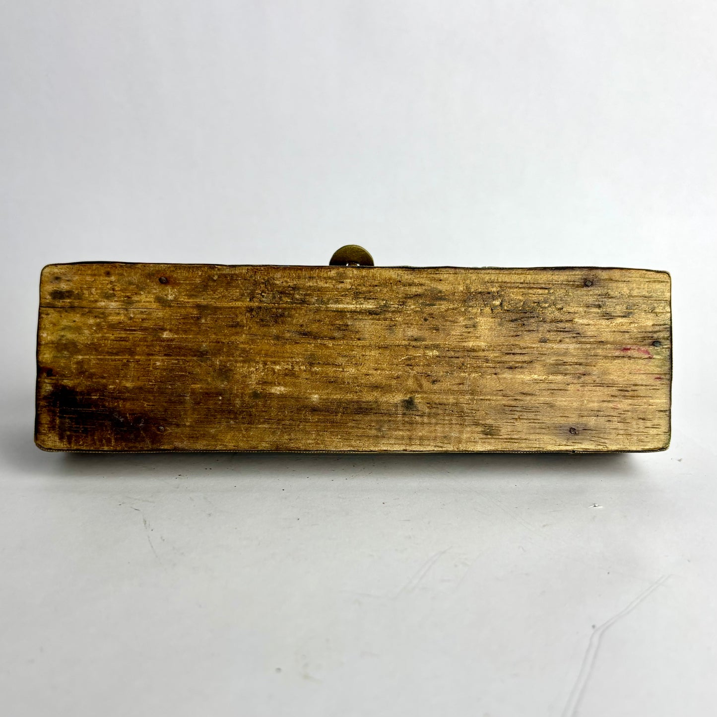 Antique Brass Bound Wooden Pen / Document Box c1900