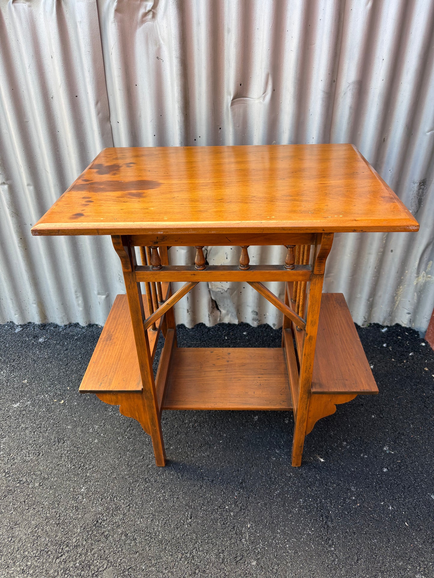 Vintage handmade pine occasional table