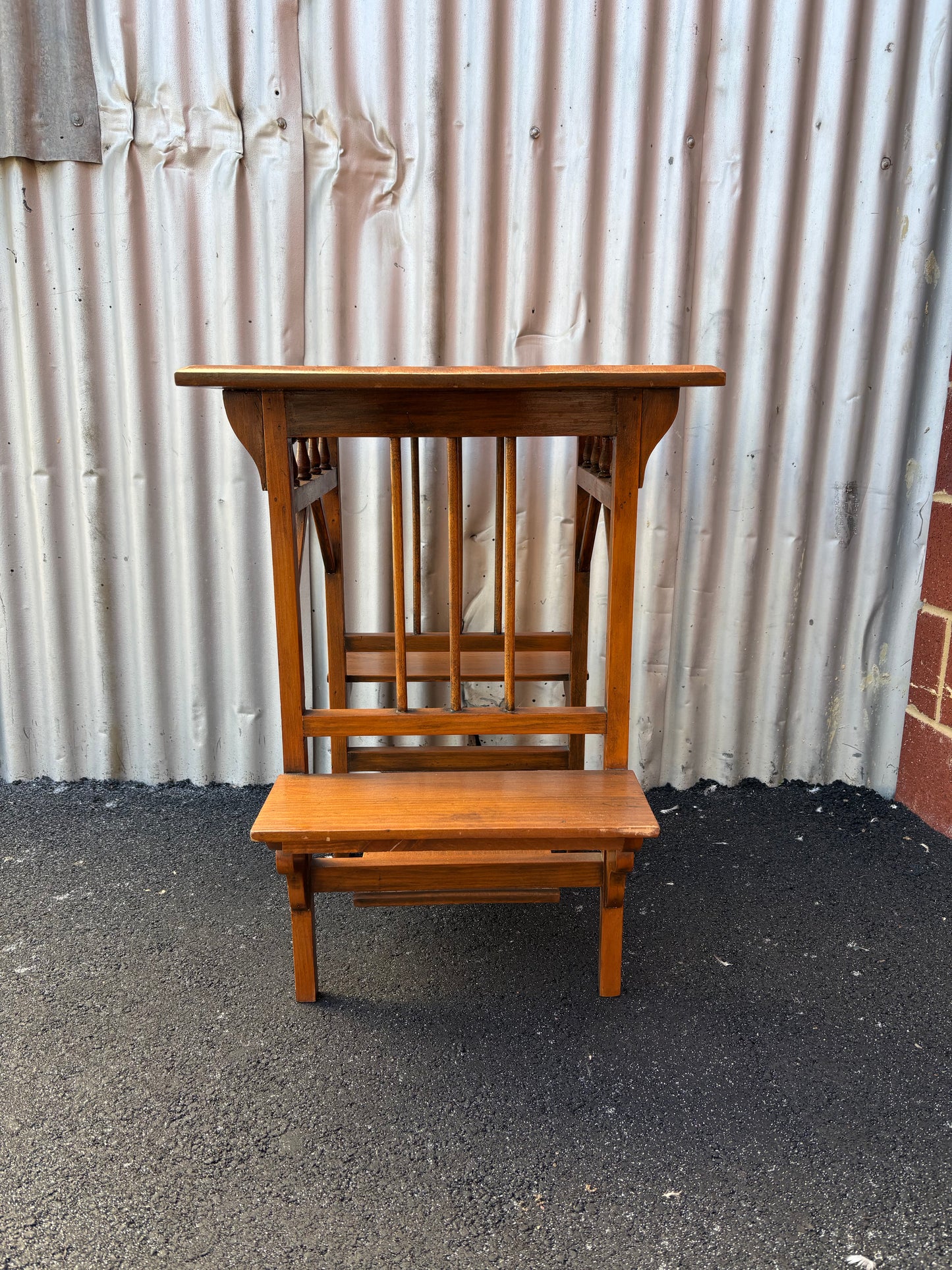 Vintage handmade pine occasional table