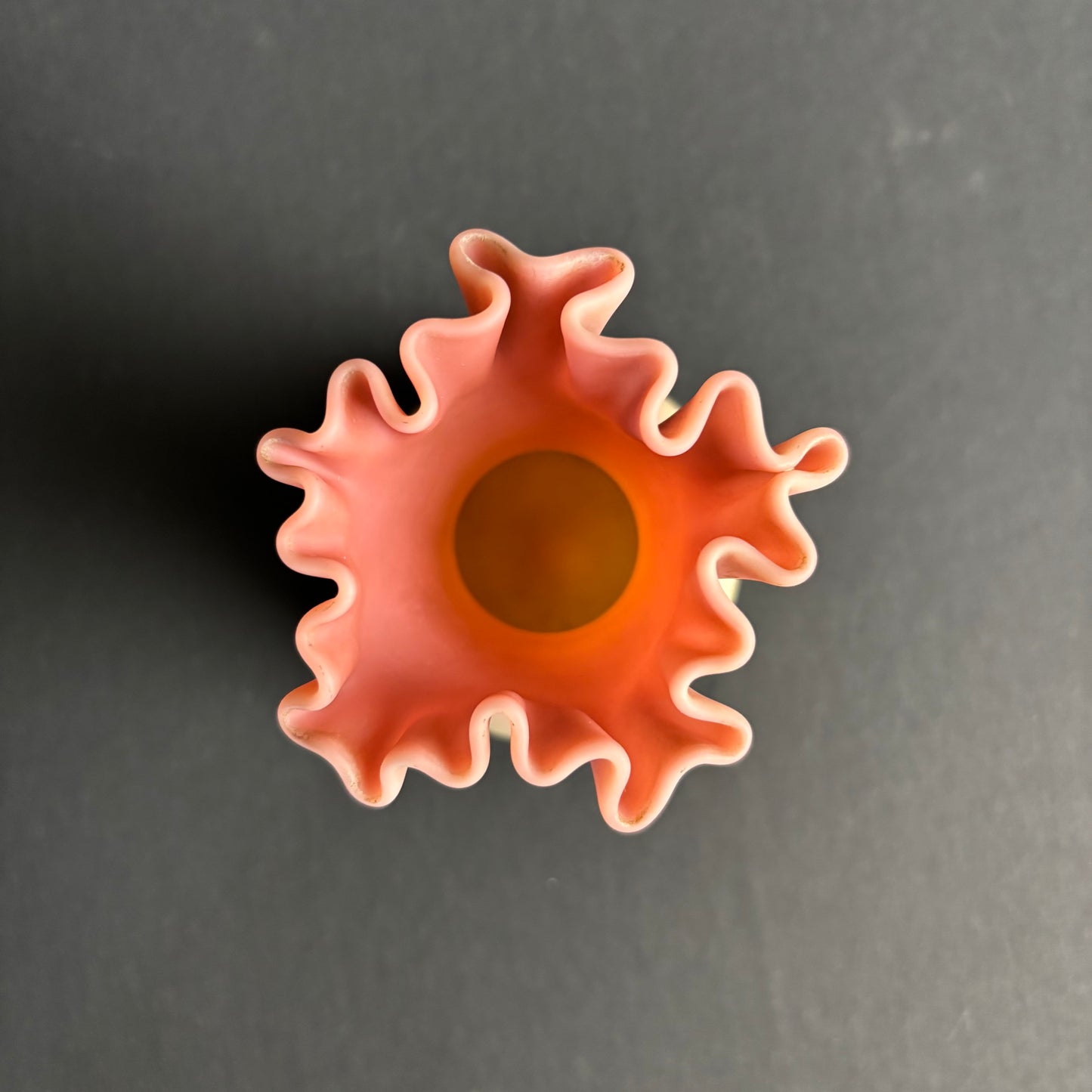 Victorian Vaseline Uranium Glass Vase – Satin Finish – UV Reactive – c.1890