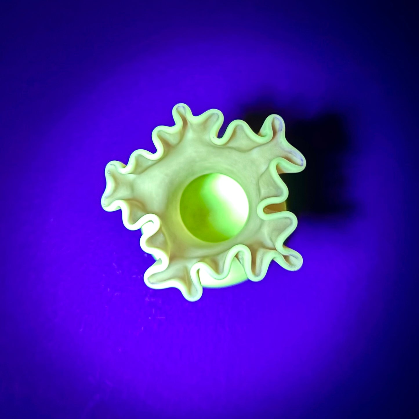 Victorian Vaseline Uranium Glass Vase – Satin Finish – UV Reactive – c.1890