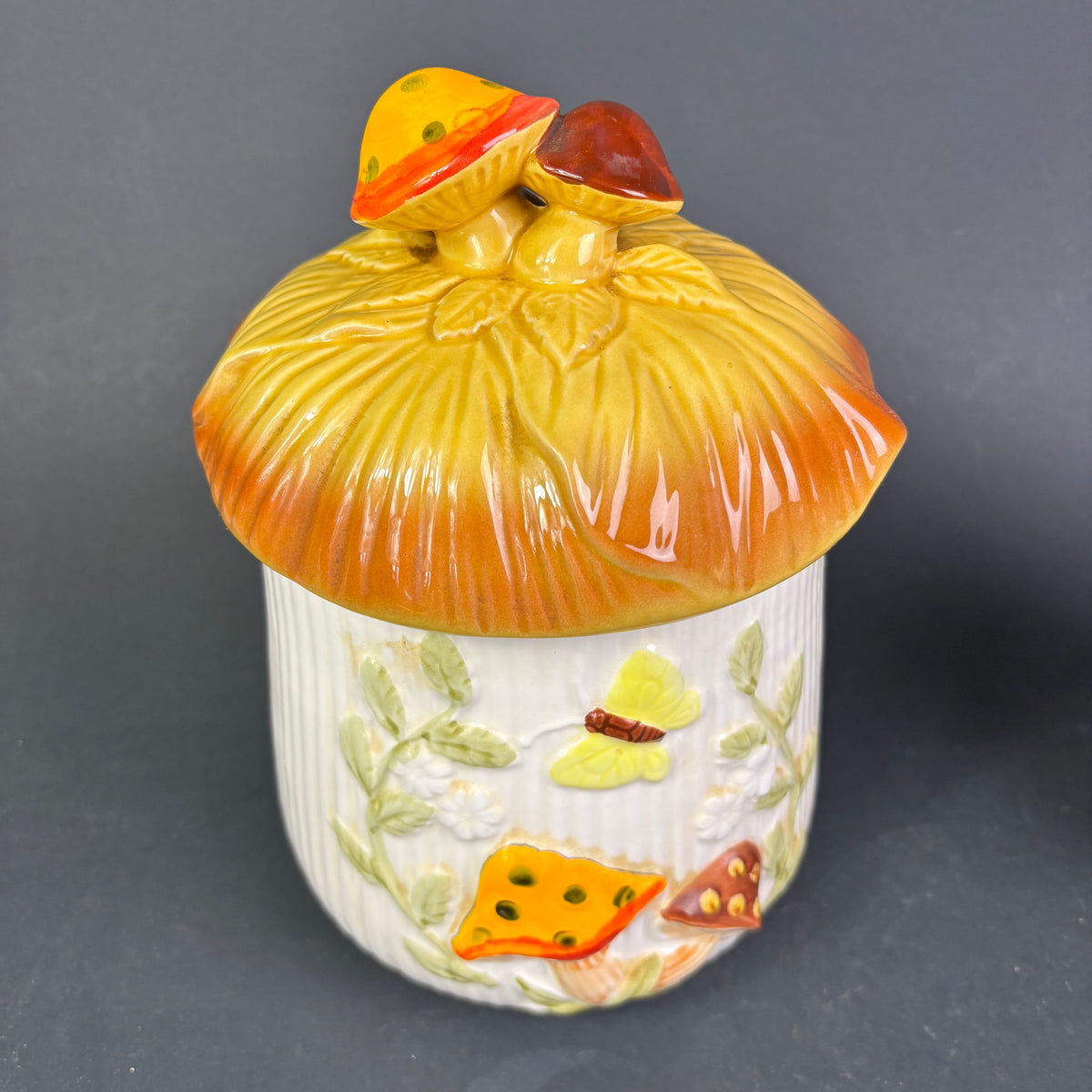 Vintage Japanese Mushroom Canister Set – Set of Four