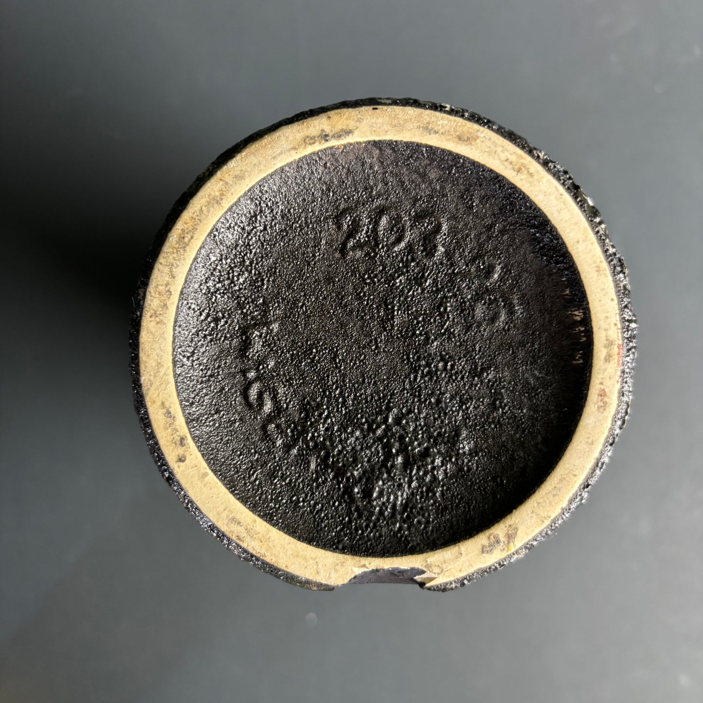 Scheurich Keramik West German Fat Lava Vase – Model 702-30 – Red Lava Band – 30 cm Mid Century Pottery