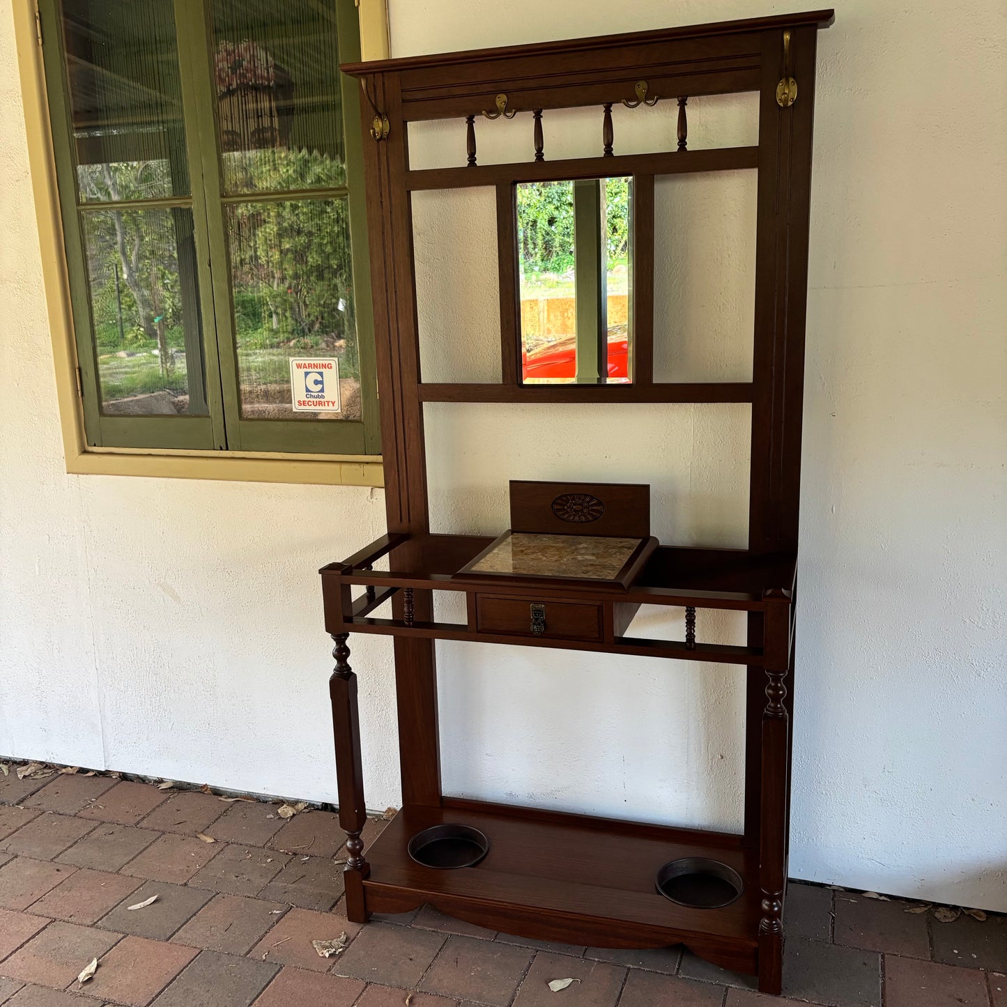 Vintage Federation Jarrah Hall Stand / Umbrella Stand – Australian c.1900–1915