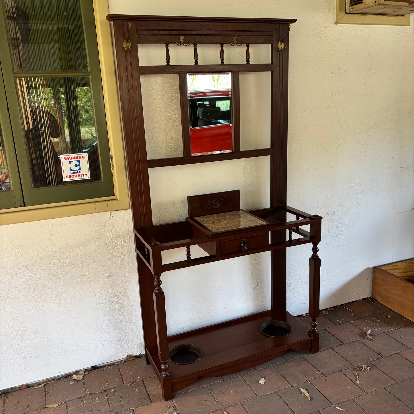 Vintage Federation Jarrah Hall Stand / Umbrella Stand – Australian c.1900–1915