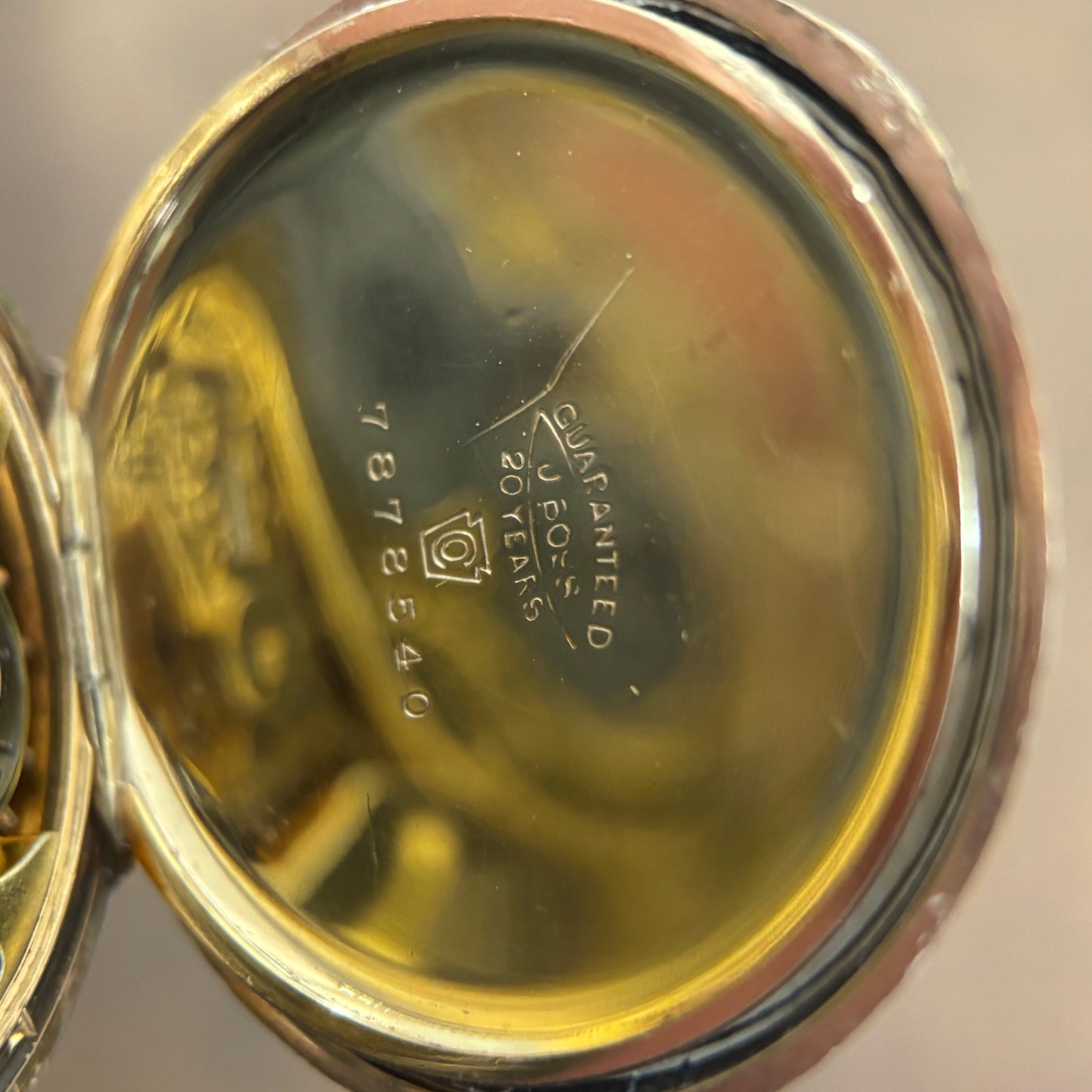 Ladies' Elgin gold-filled hunter pocket watch with chain
