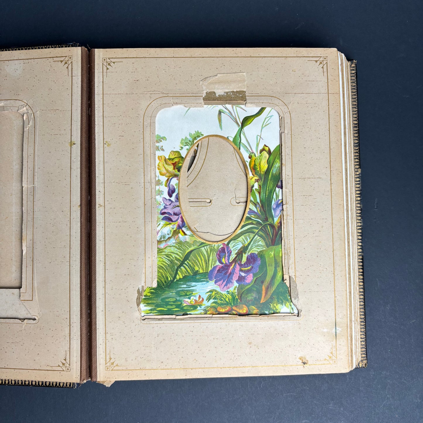 Victorian Leather Photograph Album c.1880s – Embossed Gilt Cover