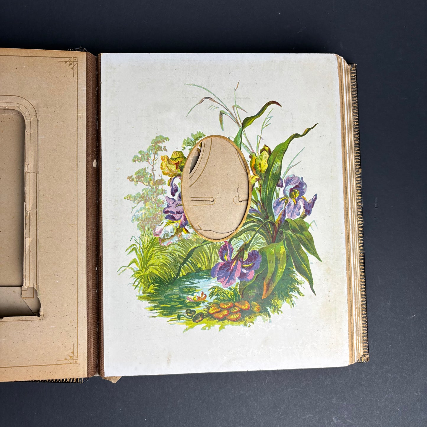 Victorian Leather Photograph Album c.1880s – Embossed Gilt Cover