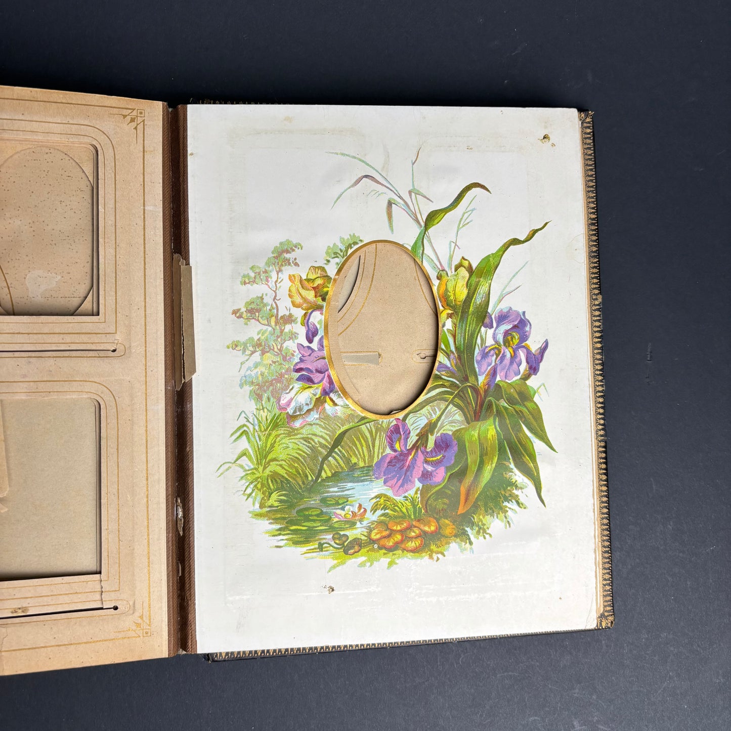 Victorian Leather Photograph Album c.1880s – Embossed Gilt Cover